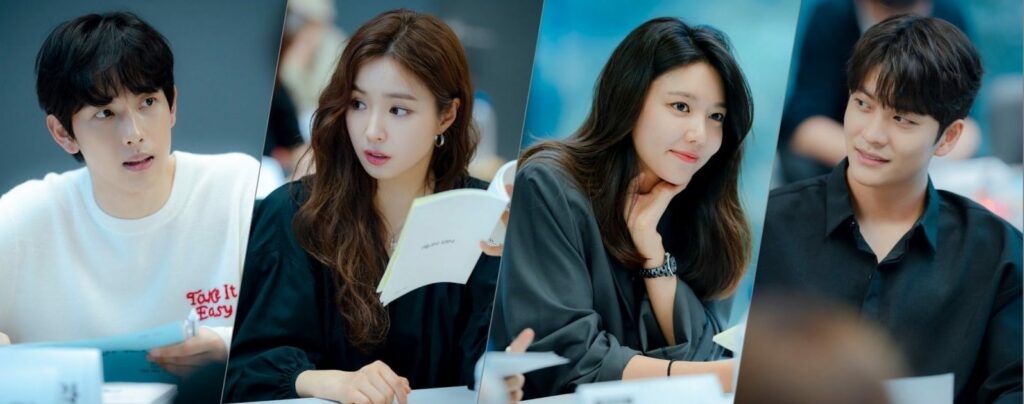 Im Si Wan, Shin Se Kyung, Choi Soo Young, Kang Tae Oh dalam script reading run-on
