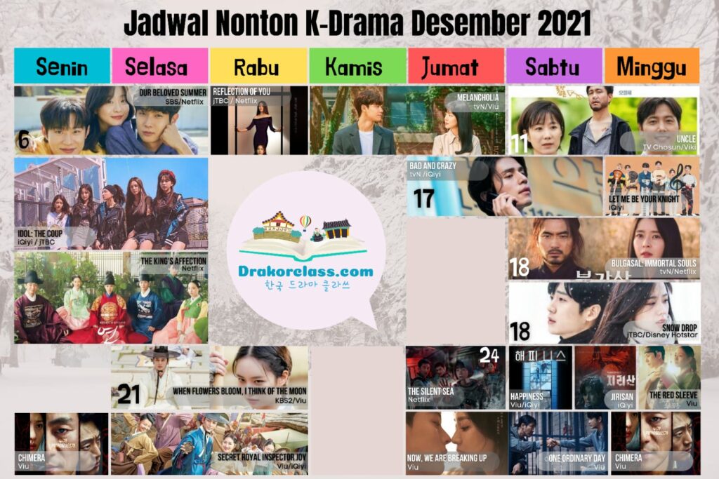Jadwal nonton K-drama Desember 2021