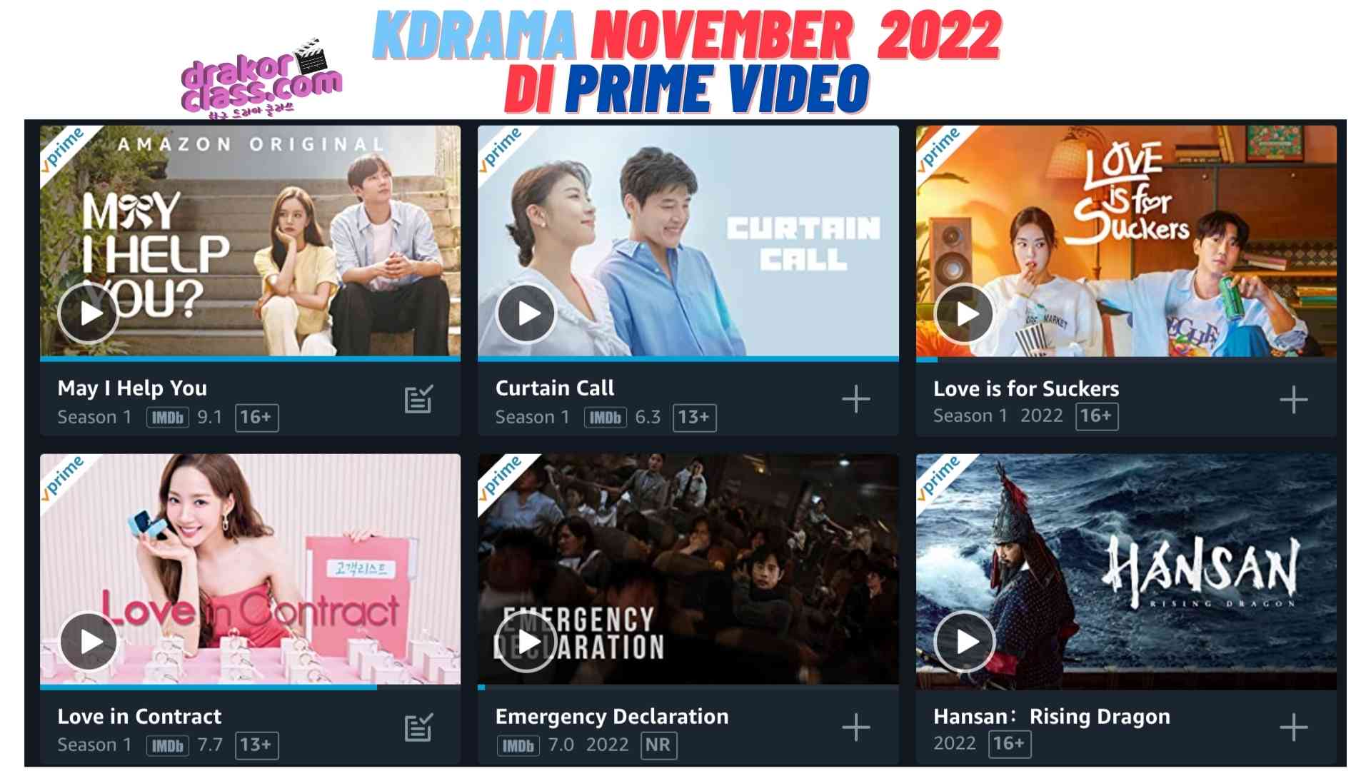 Kdrama Curtain Call dan Tontonan Korea lainnya di Prime Video