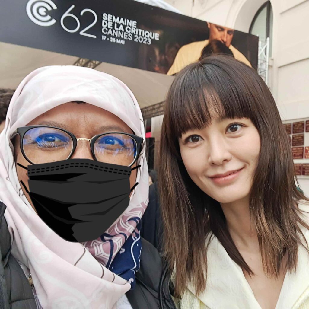 Foto bareng Jung Yu-mi eonnie di Cannes (dokpri penulis)
